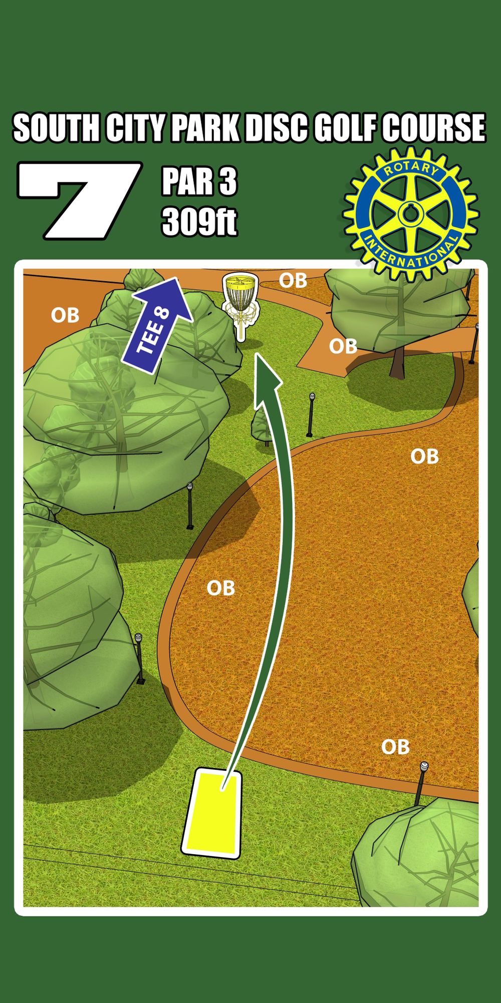 Hole 7 Tee Sign