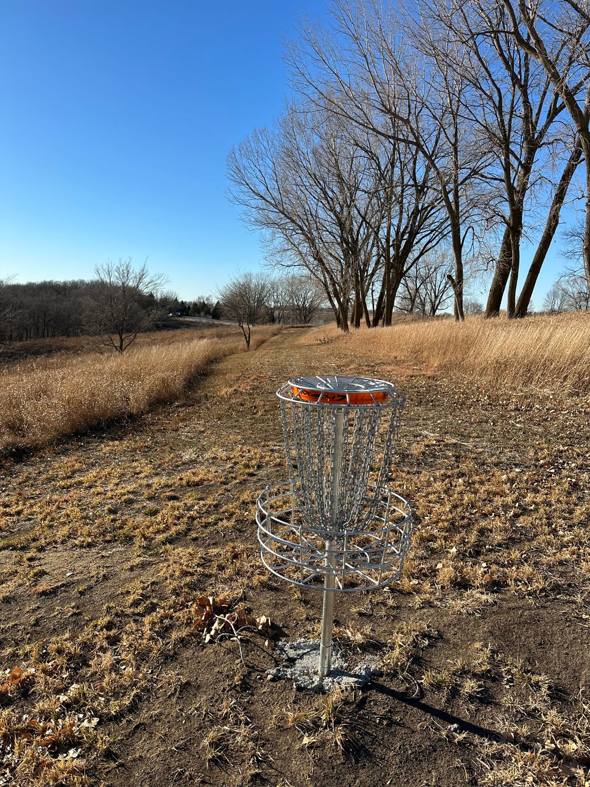 Hole 2 Basket Looking Back At Teepad.
