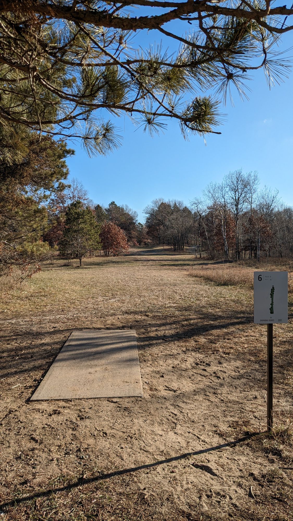 View of 600ft long hole 9