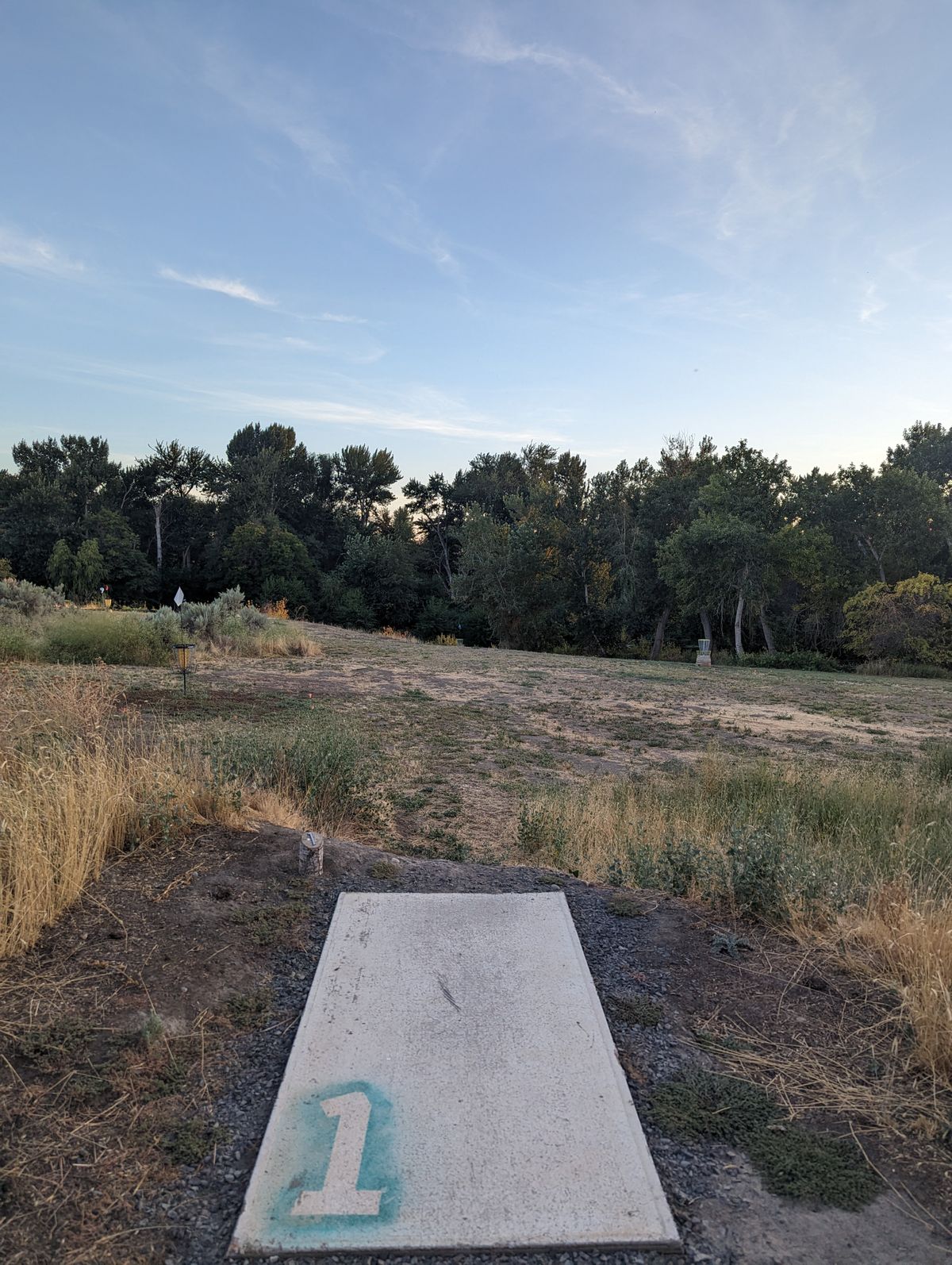 Hole number #1 
235 ft
River is OB