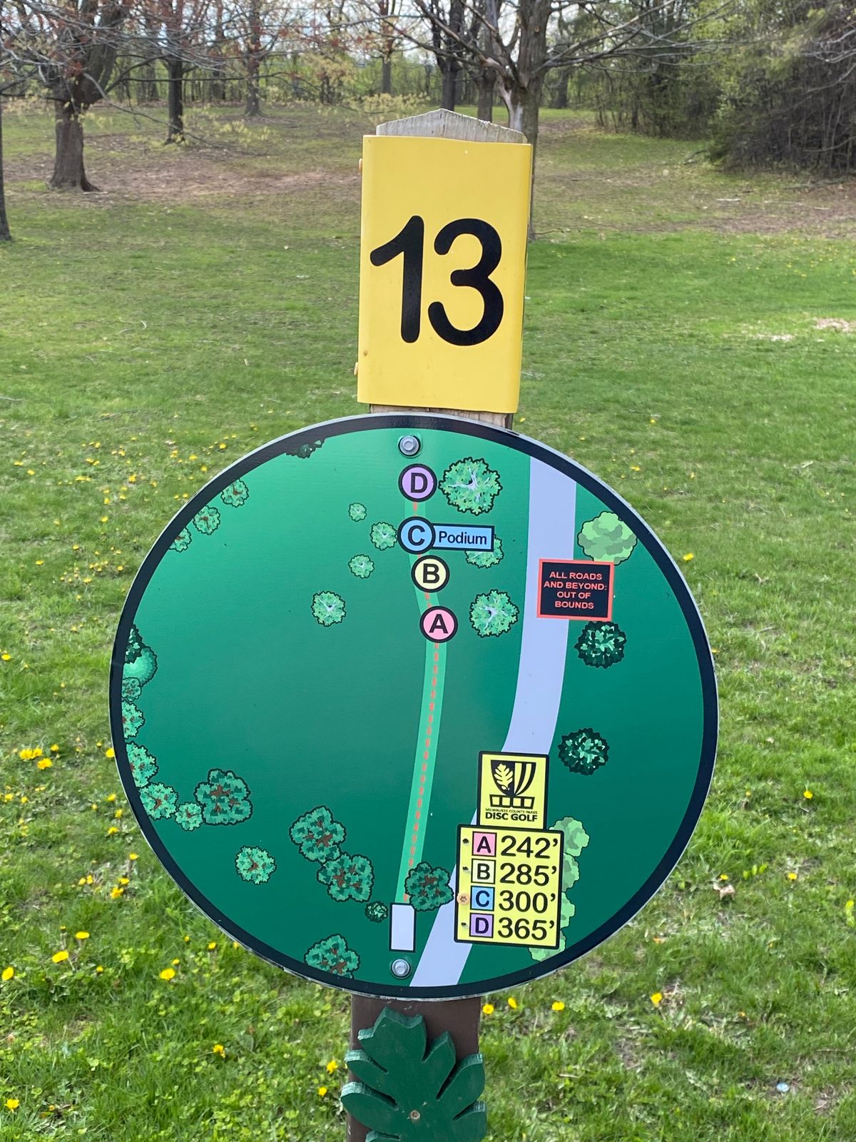 Hole 13 sign