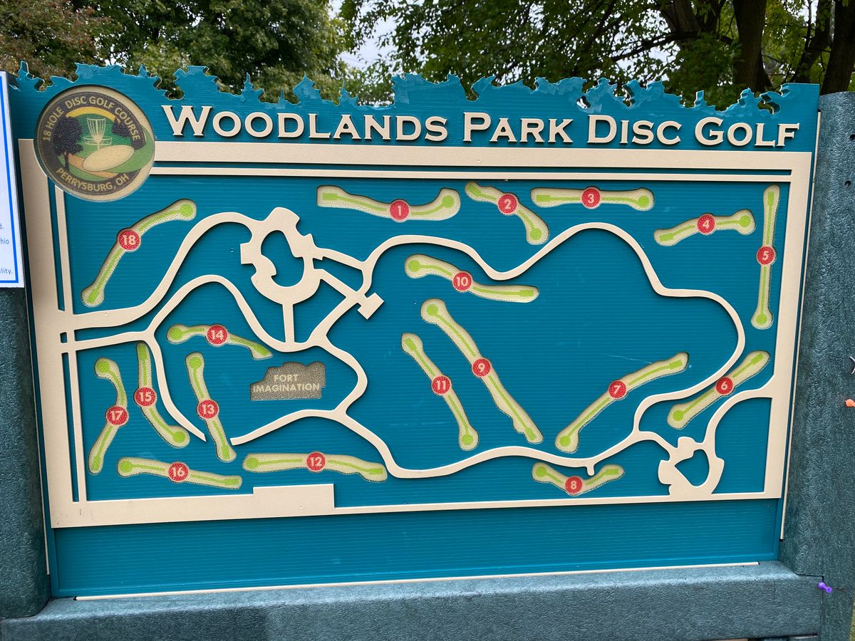 Course layout posted at first tee.