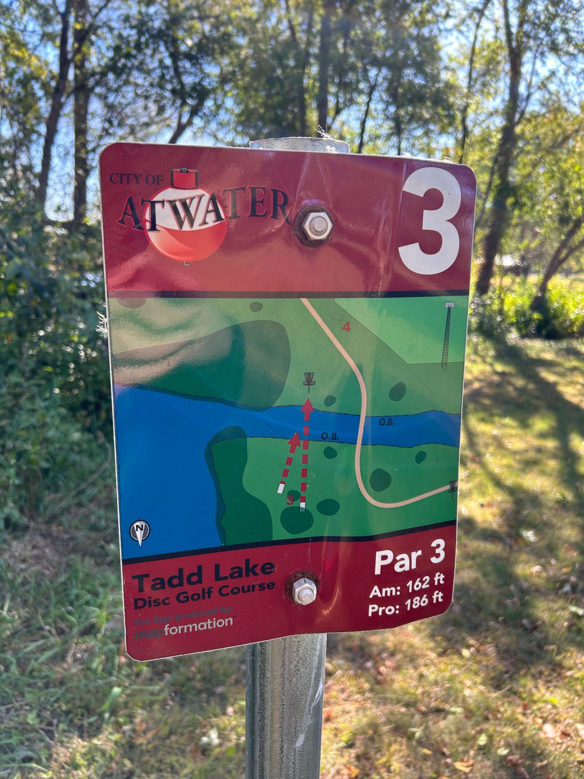 Hole 3 signage