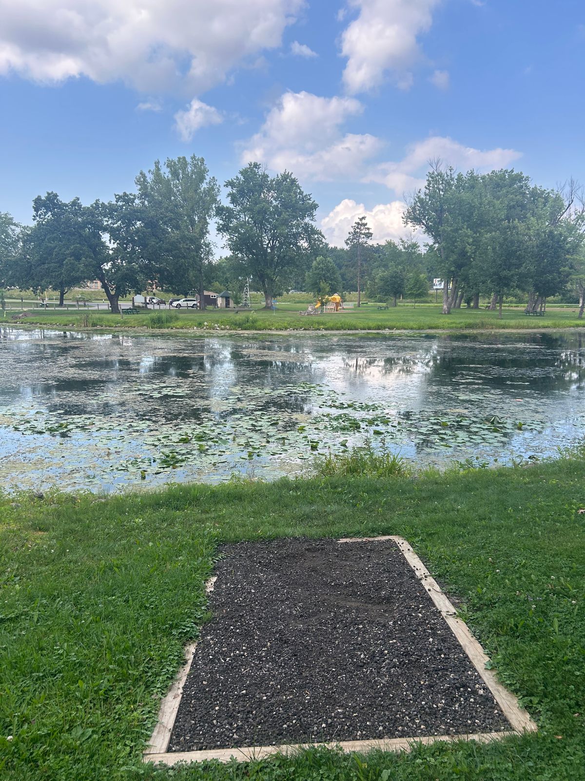 Hole 8 teepad - fun, short water carry