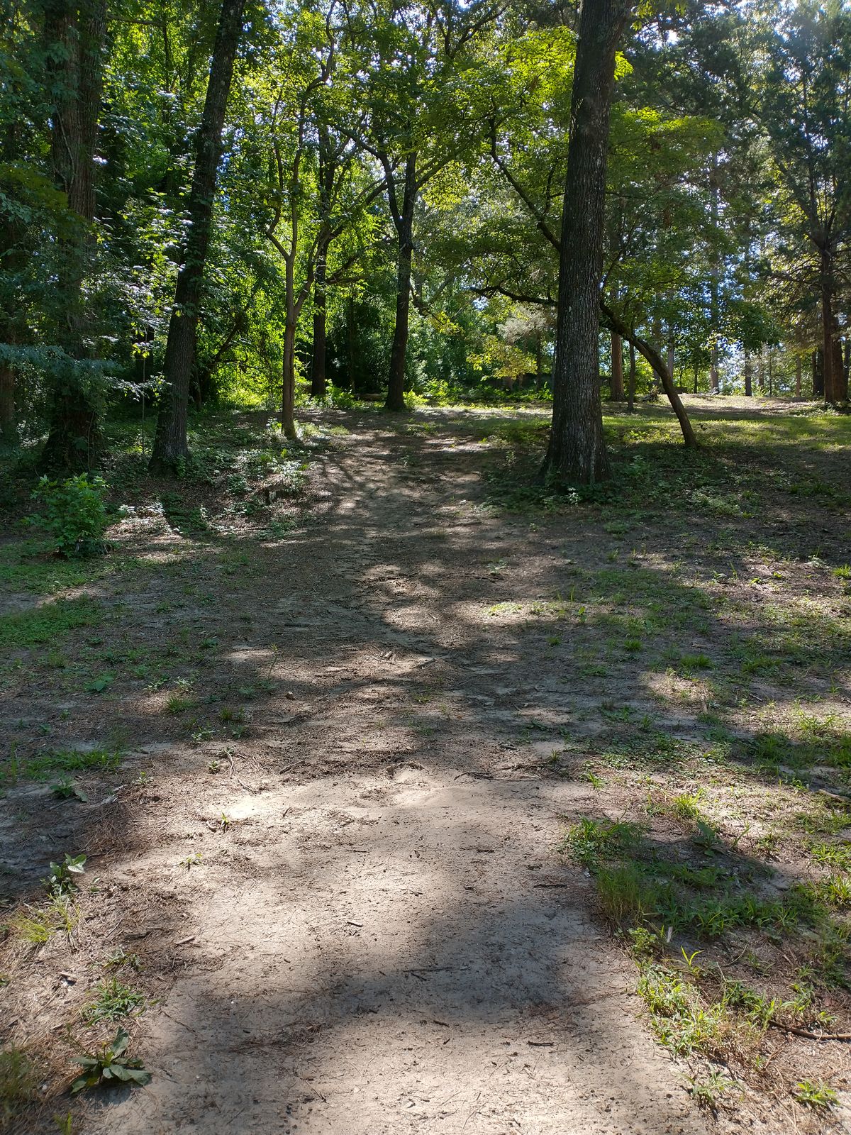 Hole 1 uphill and to the left.