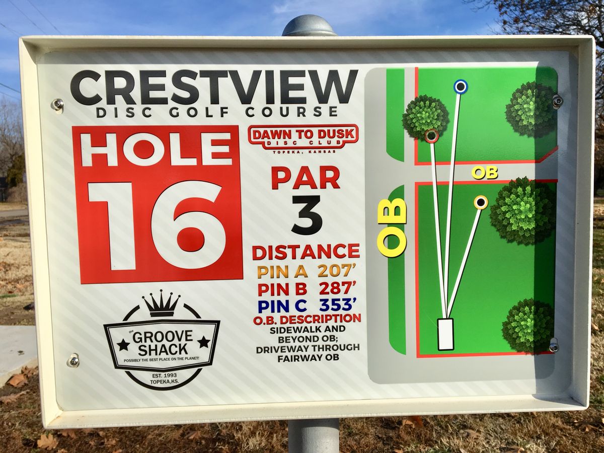 Hole 16 Tee Sign