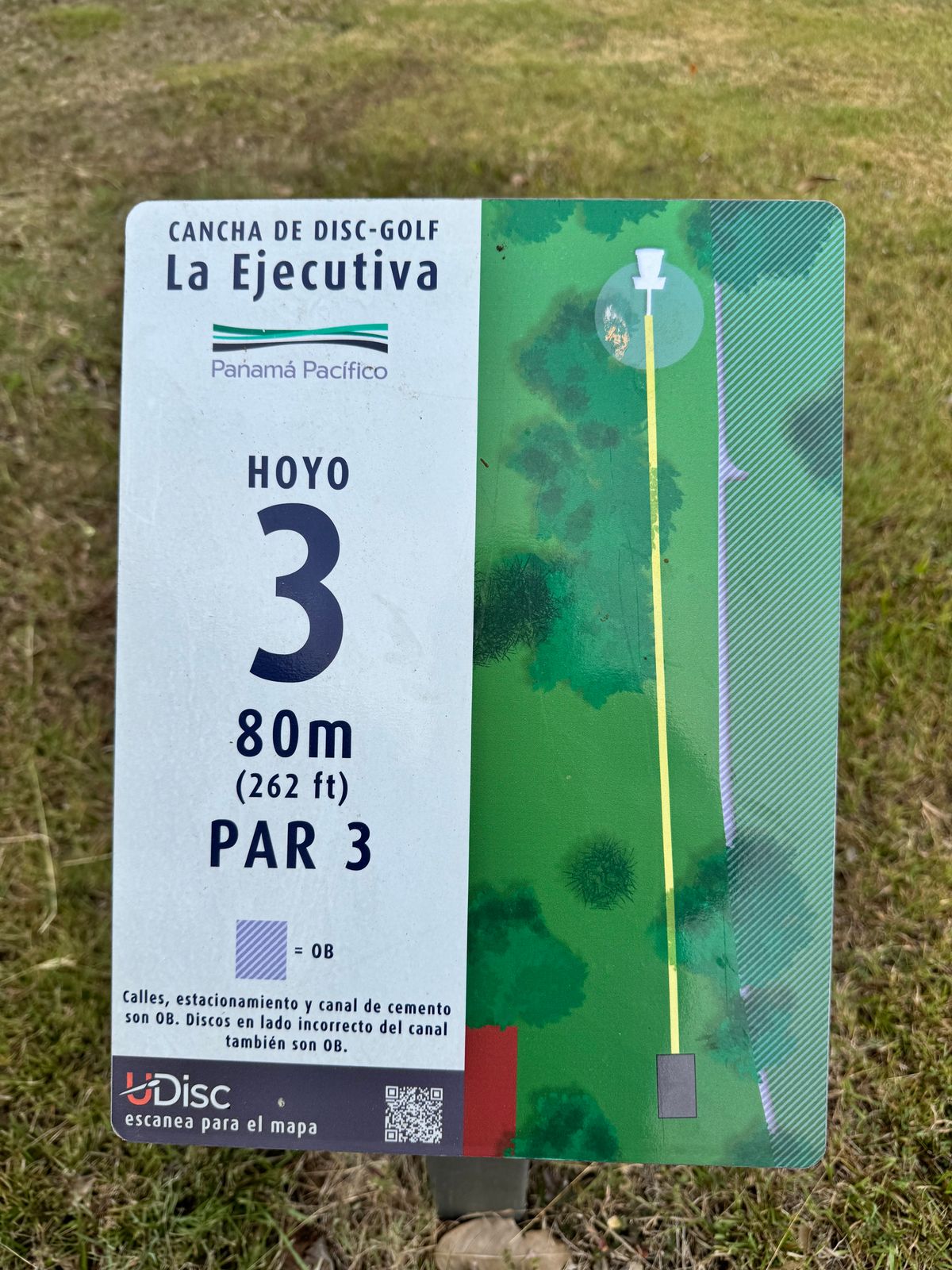 Hole 3 sign