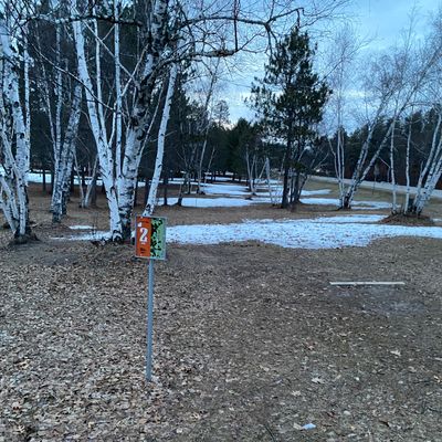 Hole 2 in Early April 2022