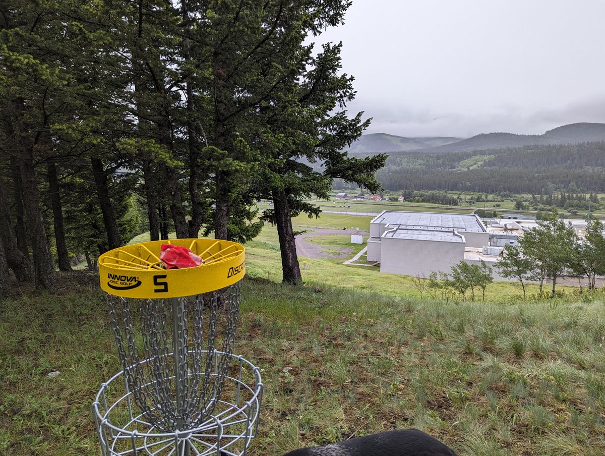 Basket of 5 looking down at basket of 4, big elevation changes