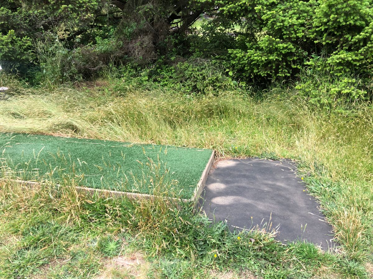 Overgrown tee pad