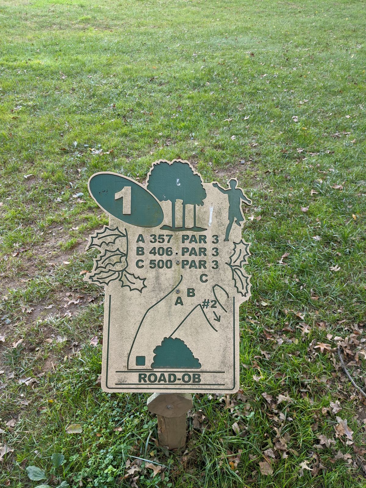 Hole 1 Tee Sign