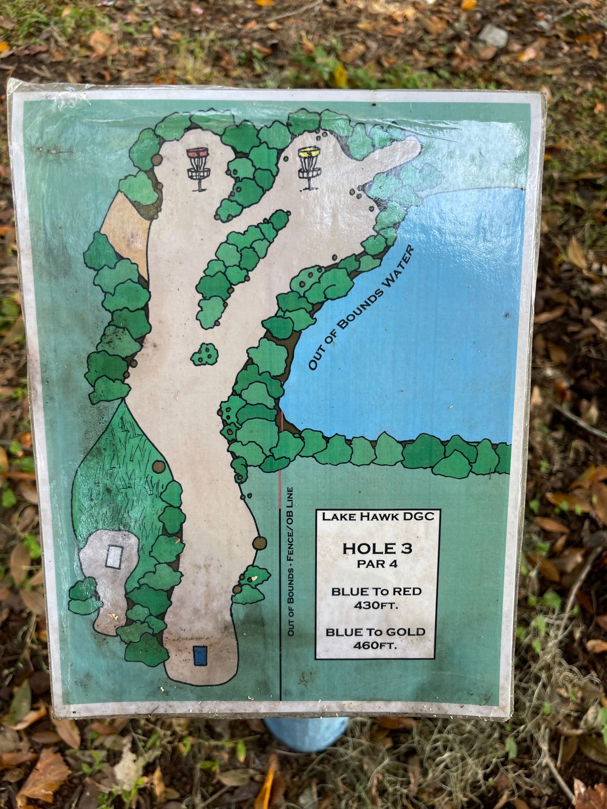 Hole 3 Tee Sign