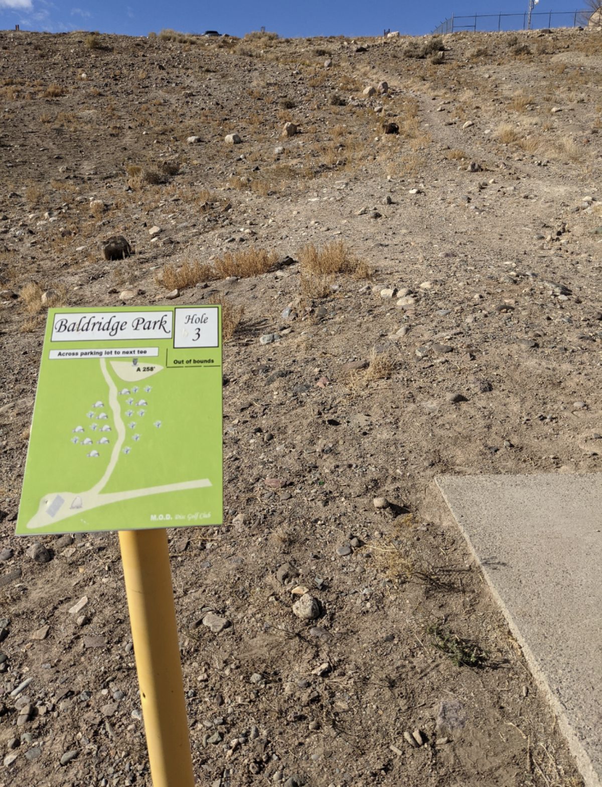 Some holes have quite a bit of elevation change up or down. This is steeper than it looks.