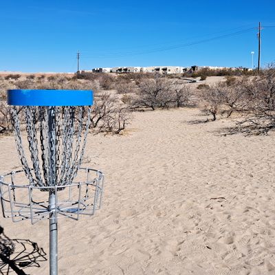Hole 6 basket looking back at teepad