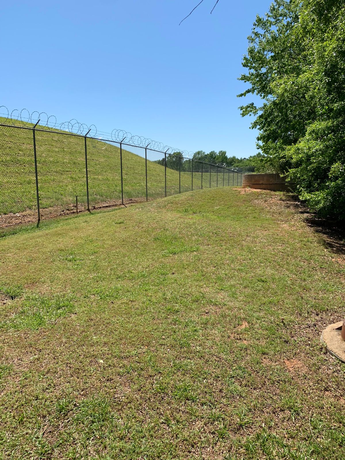 Hole 1 tee, dangerous tee. If you get over the fence good luck getting your disc back