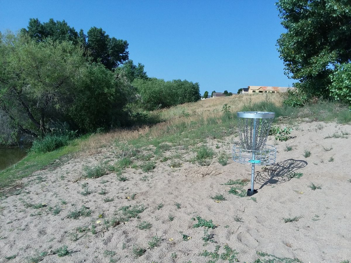 Hole 2 basket...