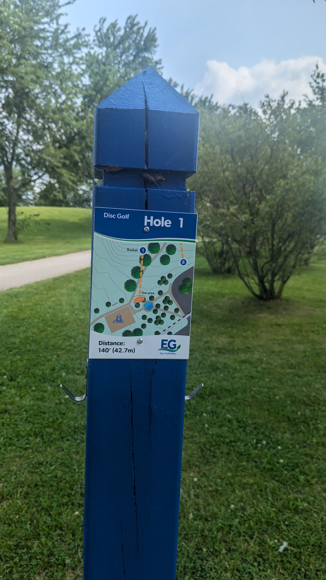 The tee post have hooks on them and are easy to find.