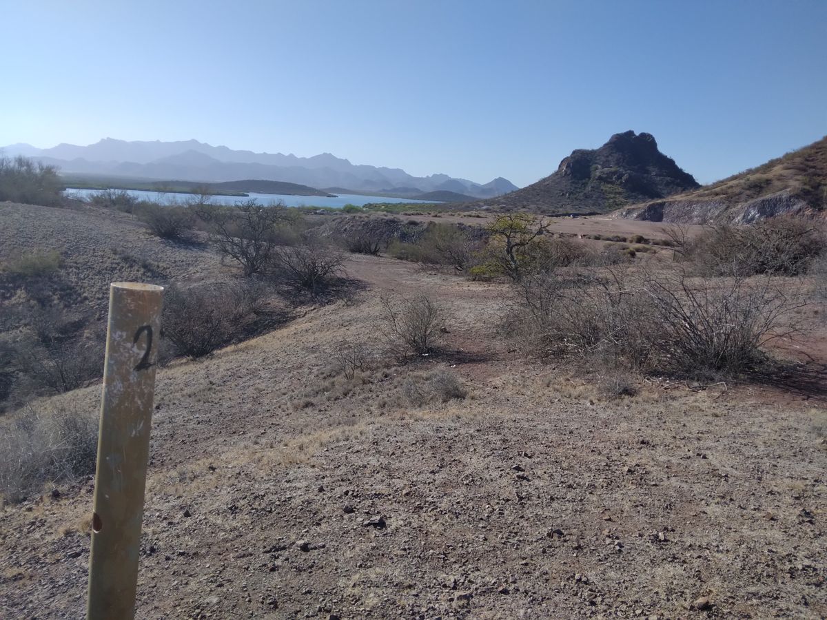 Hole 2. You can see the parking lot from here.