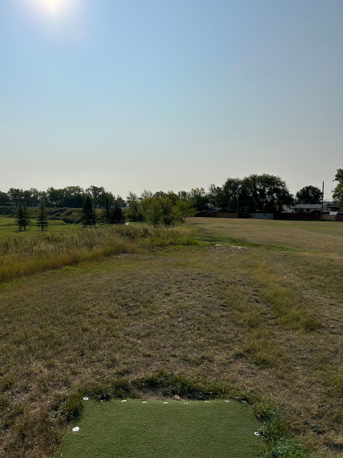 Hole 4 - walking path and beyond to the left OB