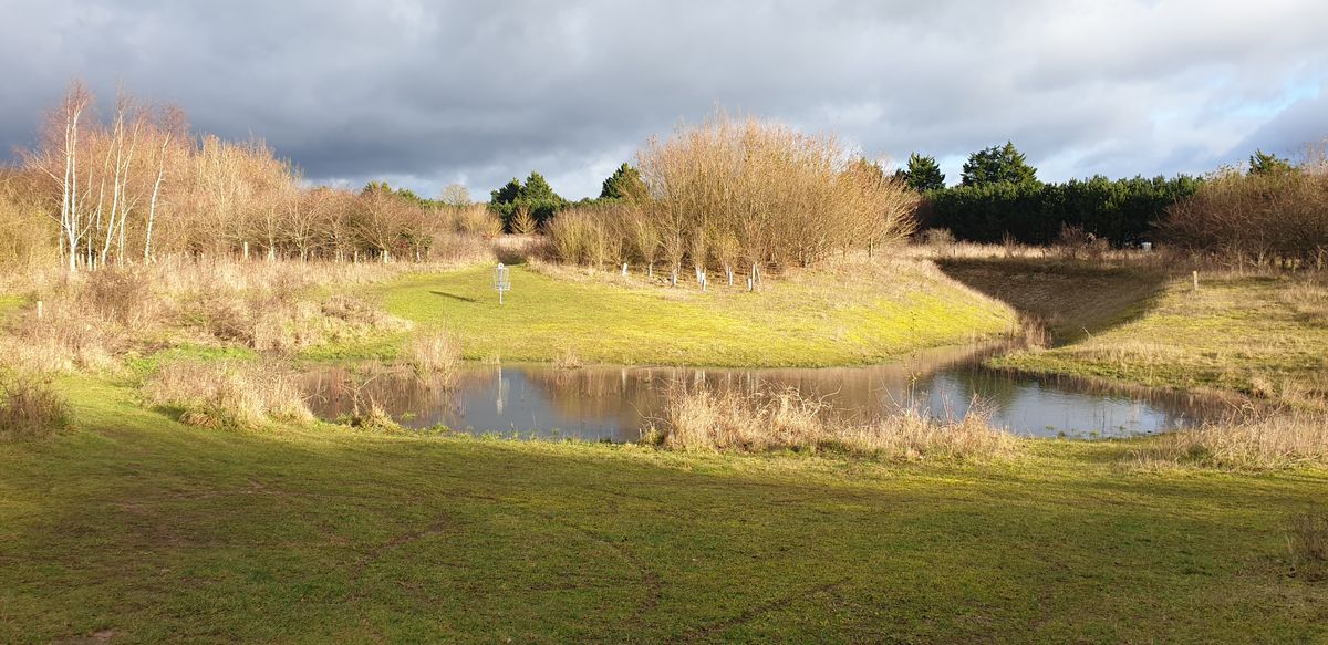 Hole 5 approach after heavy rain