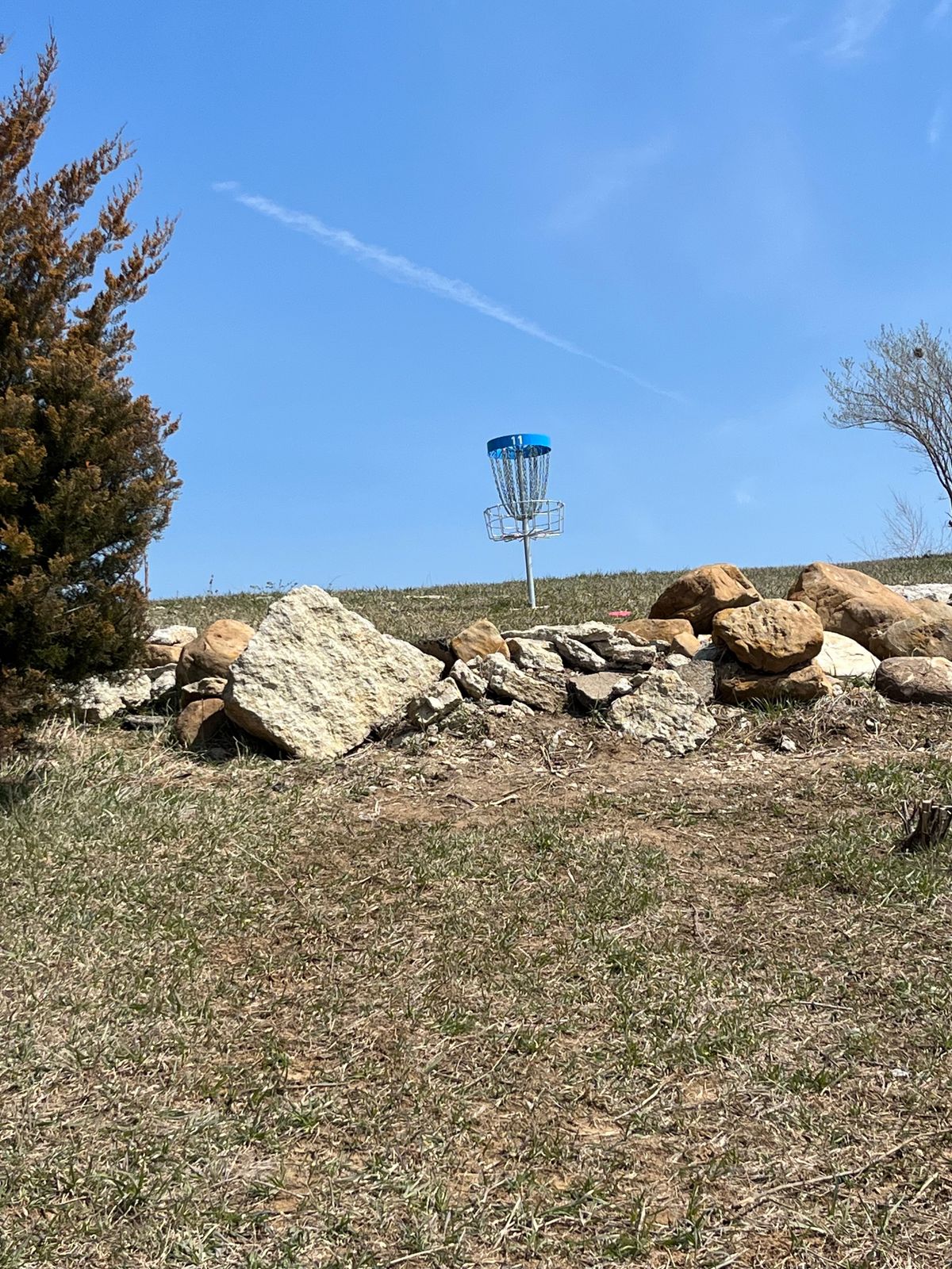Up the hill to the basket on 11