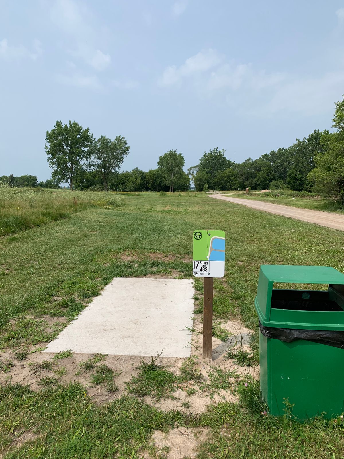 17 short. Watch for the pond on the right