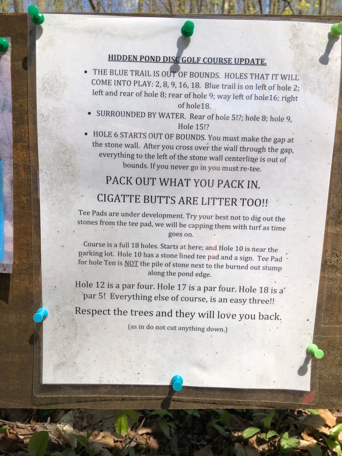 Rules/OB/Water/Par Info