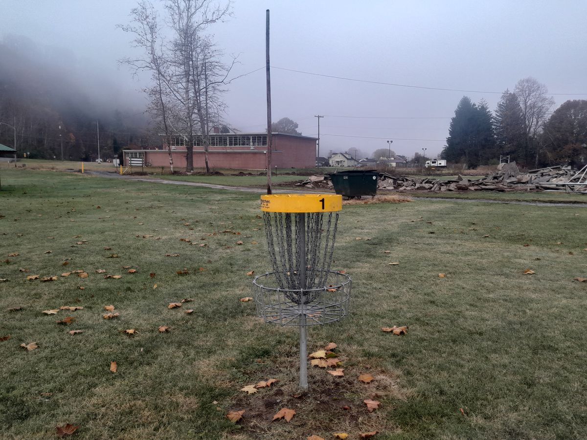 Hole 1 basket to tee