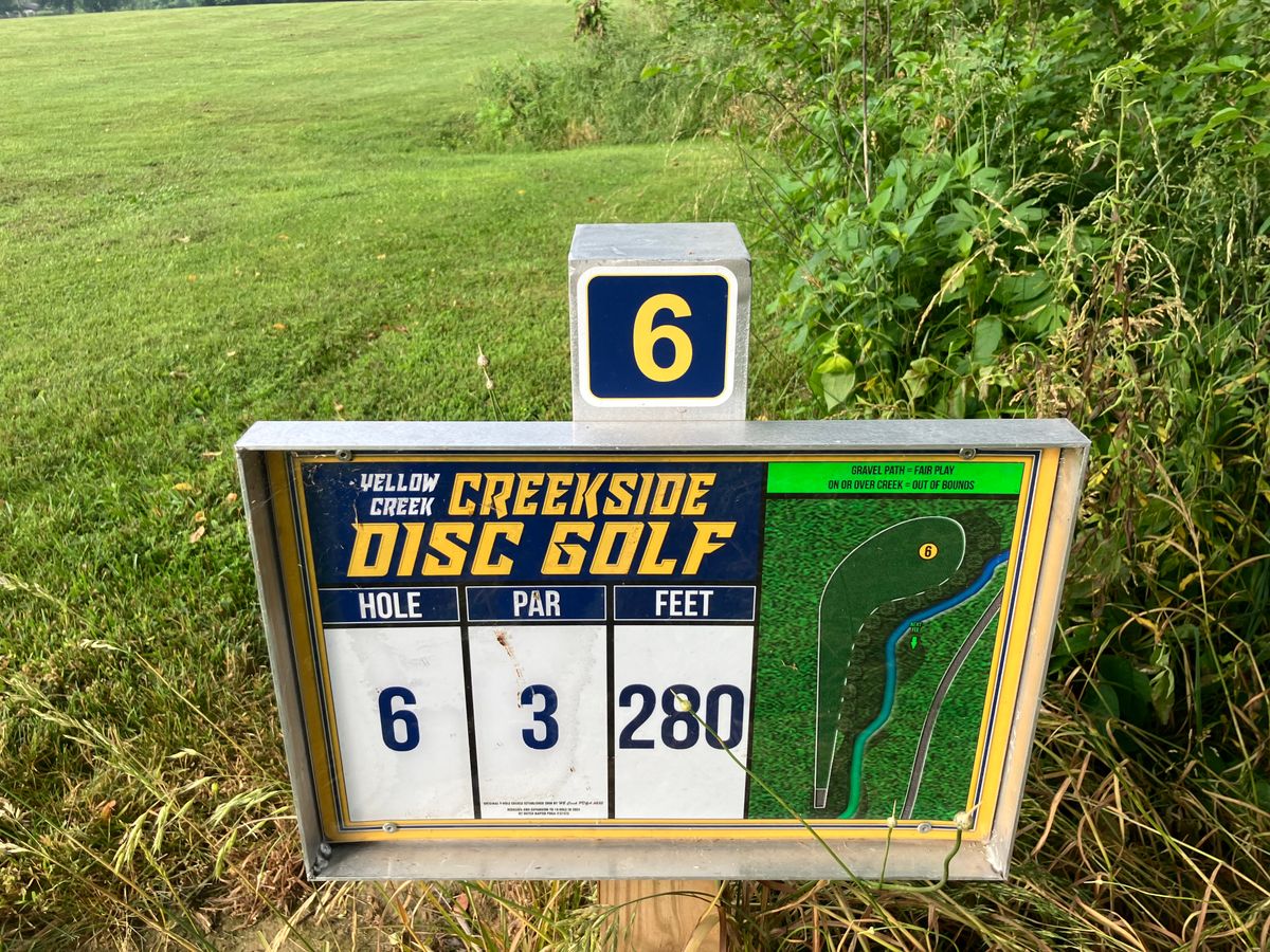 Hole 6 tee sign.