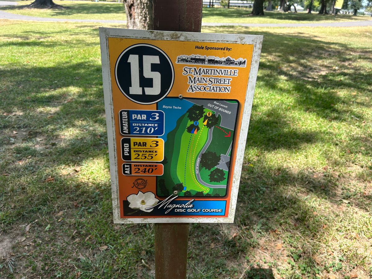 Hole 15 Tee Sign