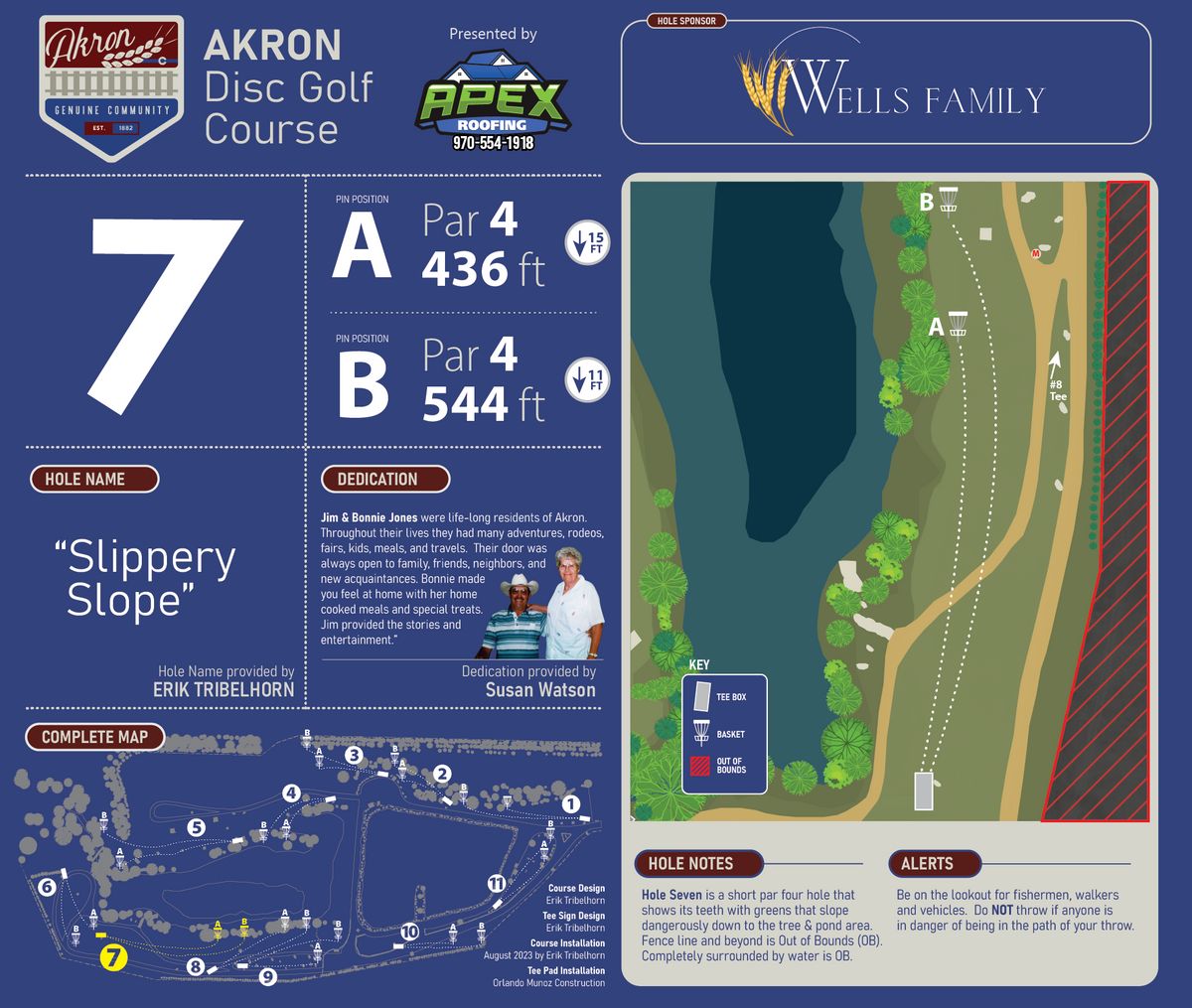 Hole 7 tee sign