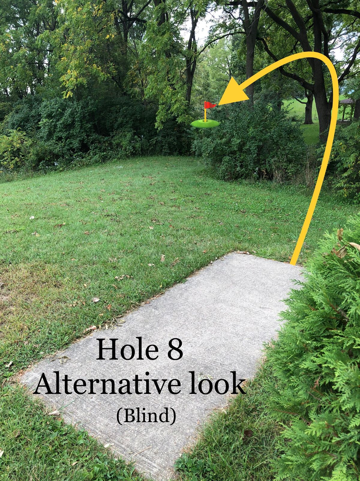 Alternative look on hole 8.