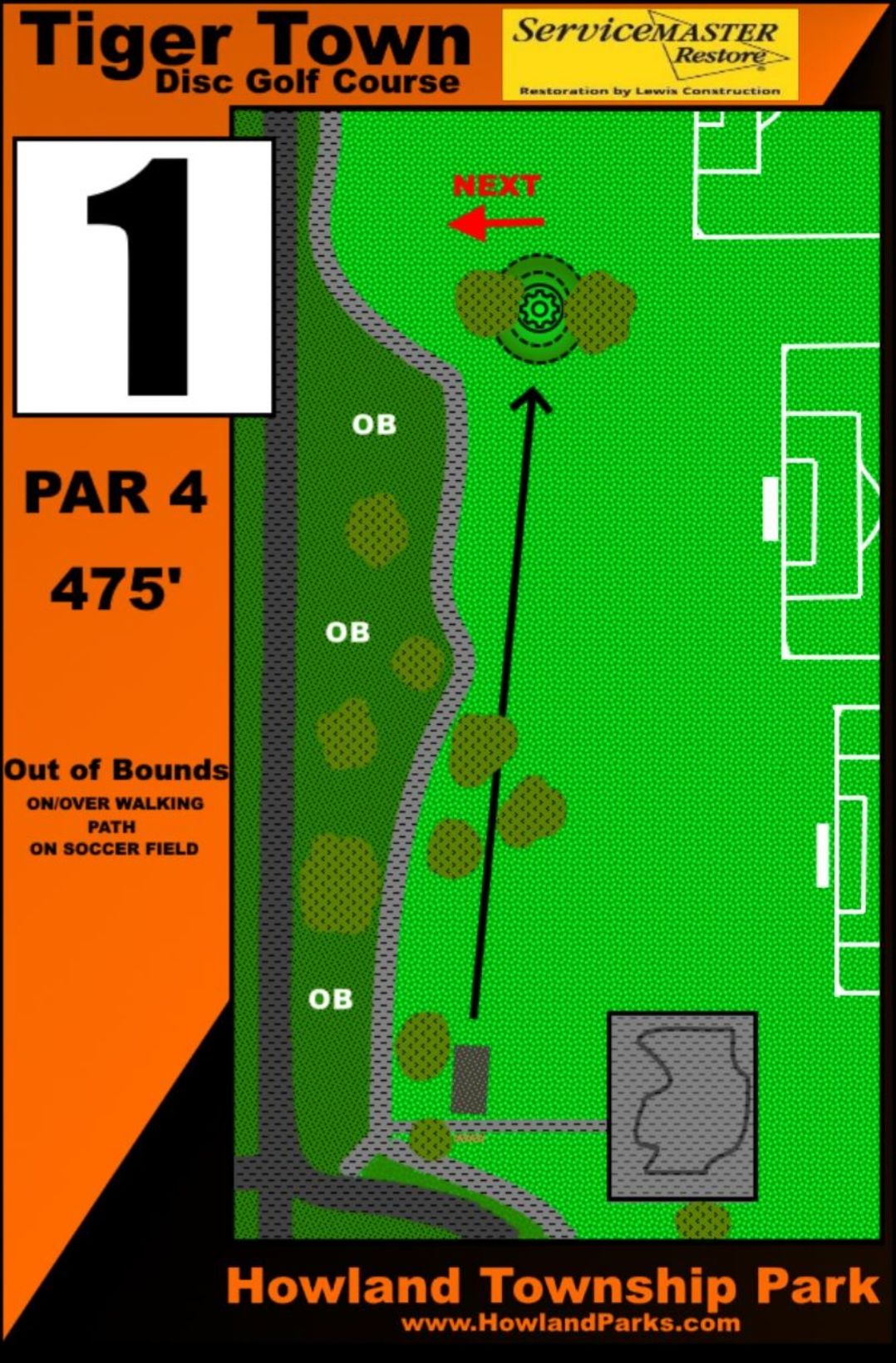 Hole 1 Tee Sign