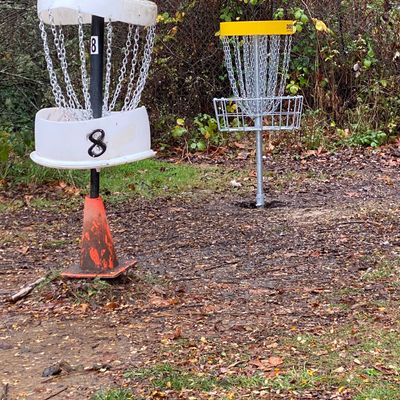 Nov 2020, New Innova Pro 28 replaced warped DIY basket, first of 3 new baskets.  Tee boxes next.
