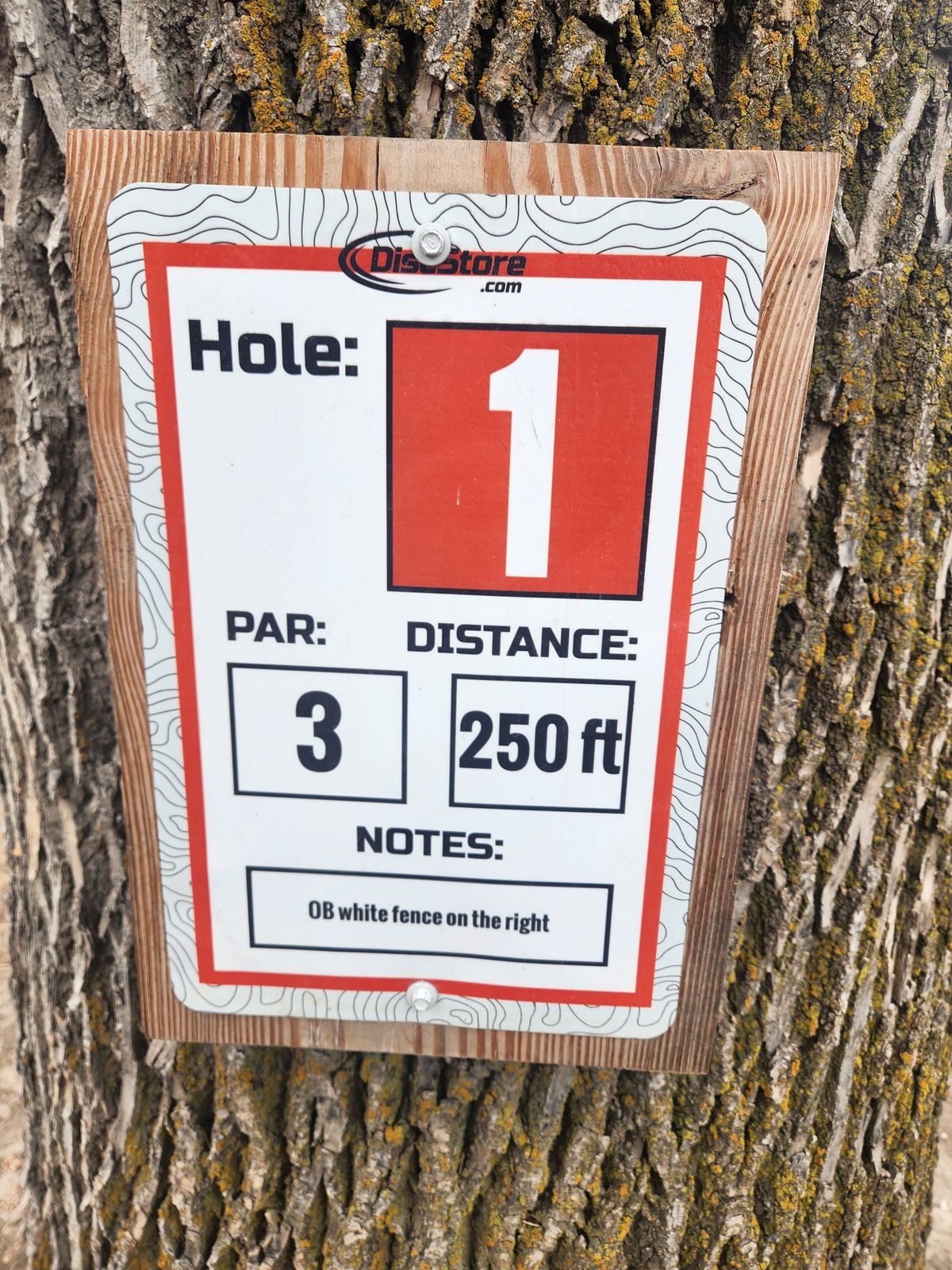 Hole 1 Sign