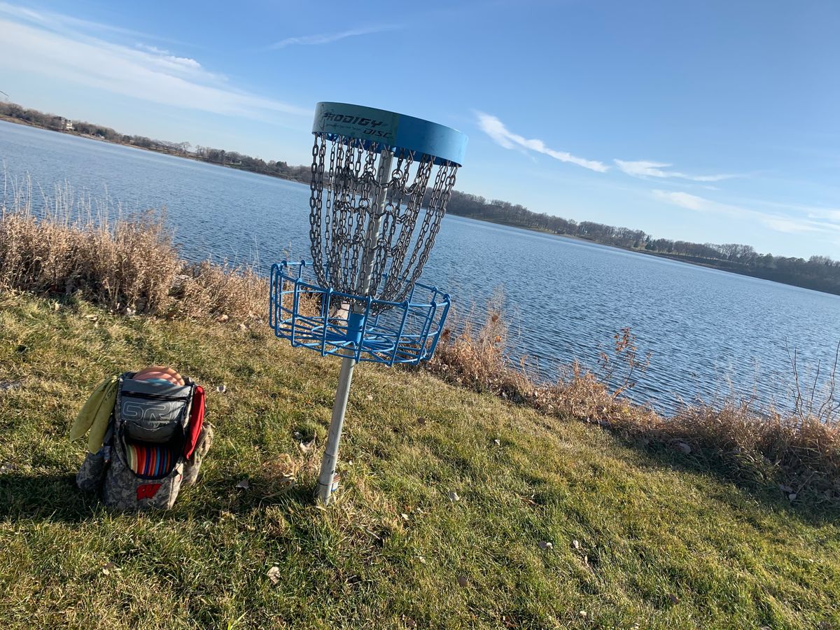 View of hole 27's basket.