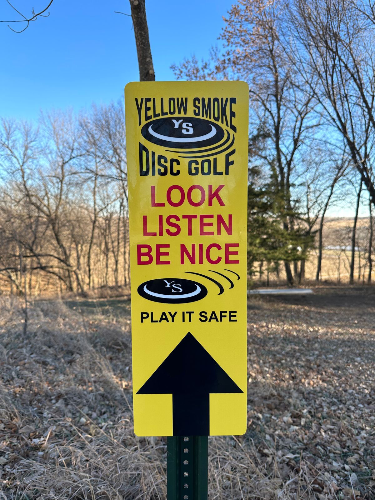 Course welcome signage.