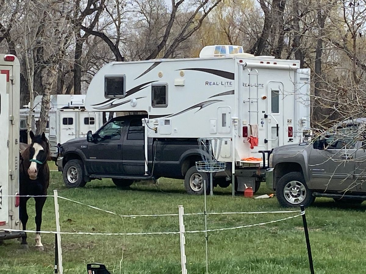 I asked around and several times a year there is a rodeo and most of the course is used for staging.
