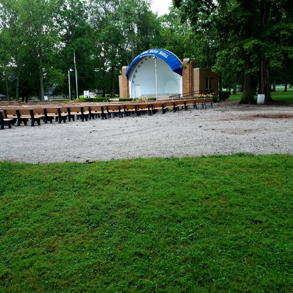 Forest Park DG Course plays around this historic bandshell maintained by the Rotary Club.