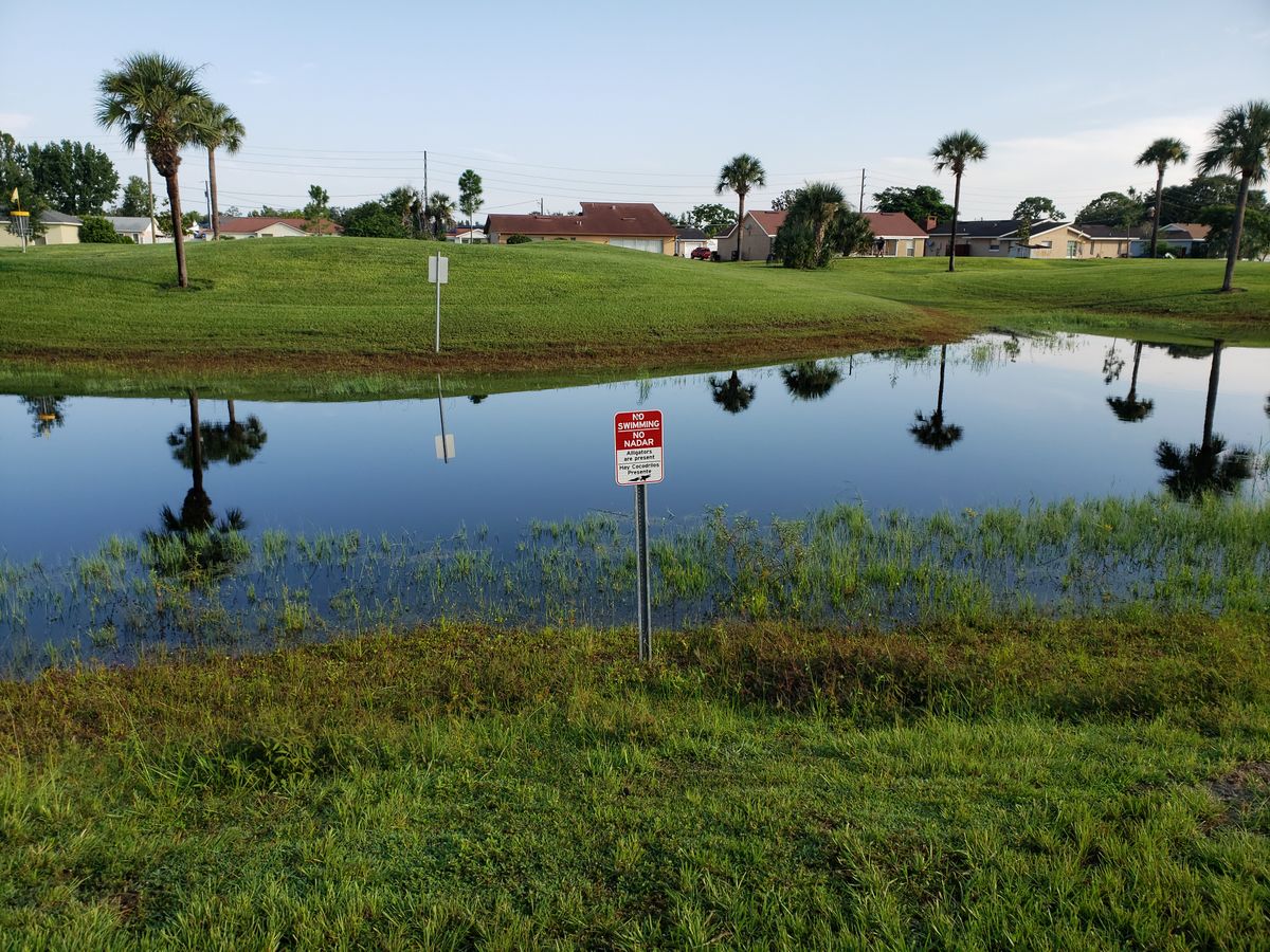Looking from #2 Green over lake to #13 Fairway.