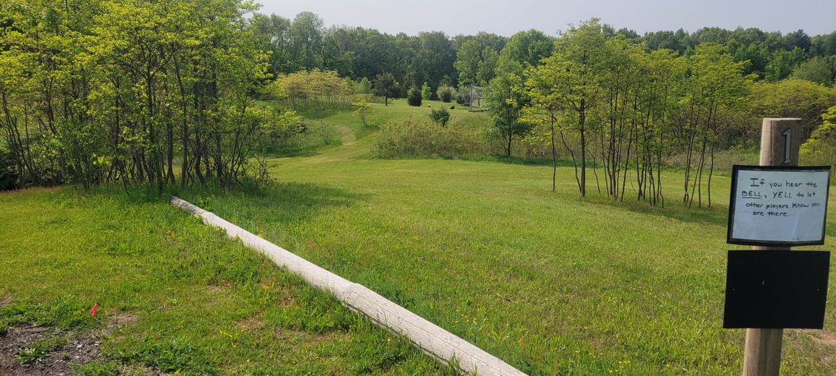 Overlooking the course on hole 1