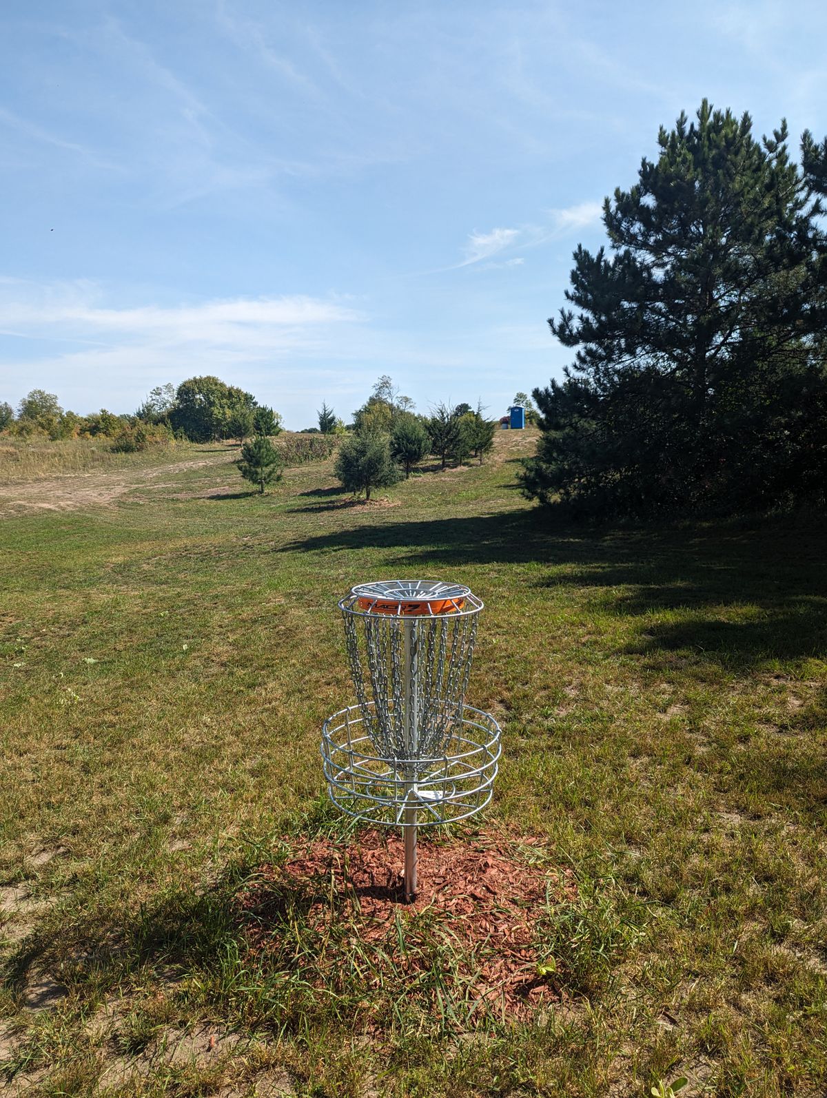 Short Basket looking back at fairway