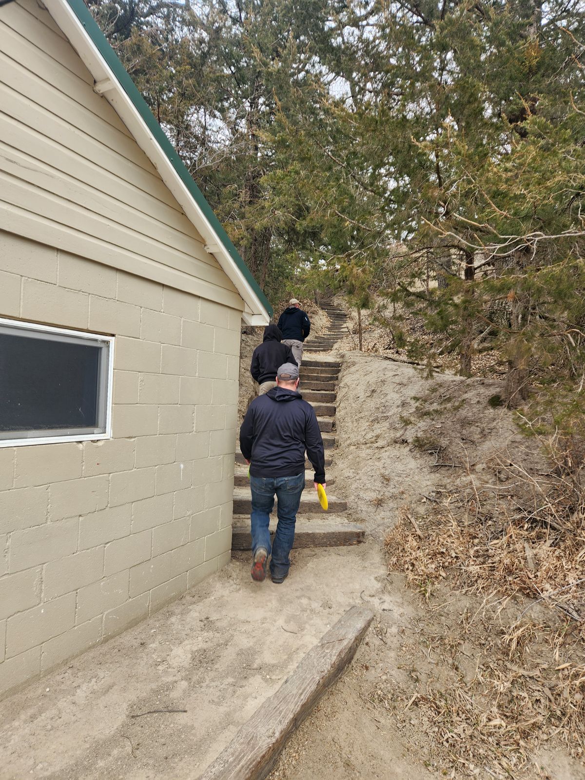 Staircase up the bluff between Hole 5 & 6