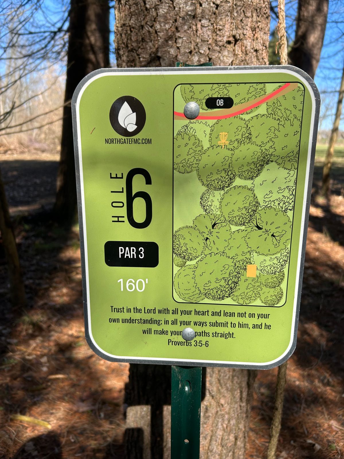 Hole 6 sign