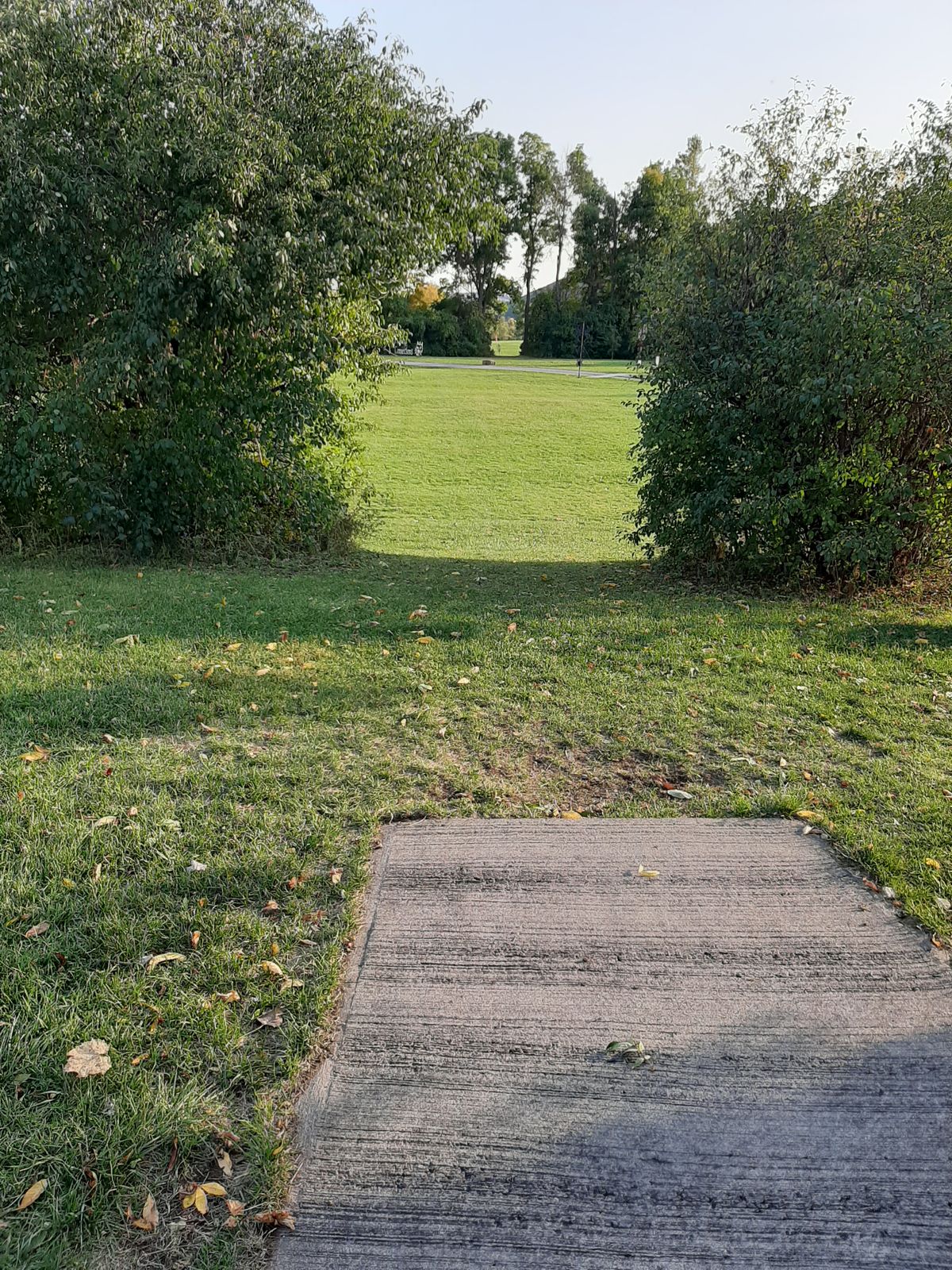 Gap to gap for hole 13.