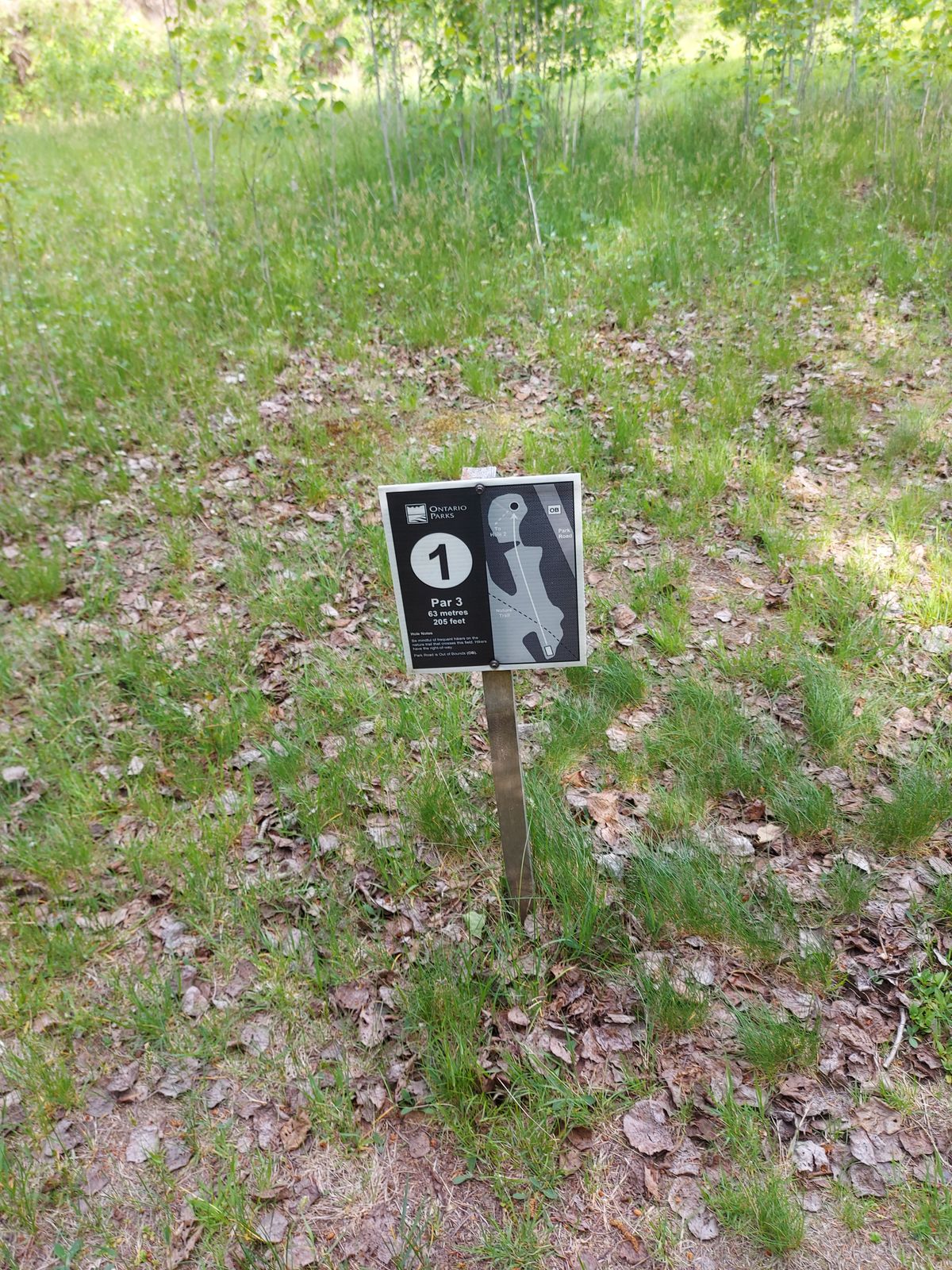 205 ft hole sign 🍁🌲🍁🌲🍁🌲