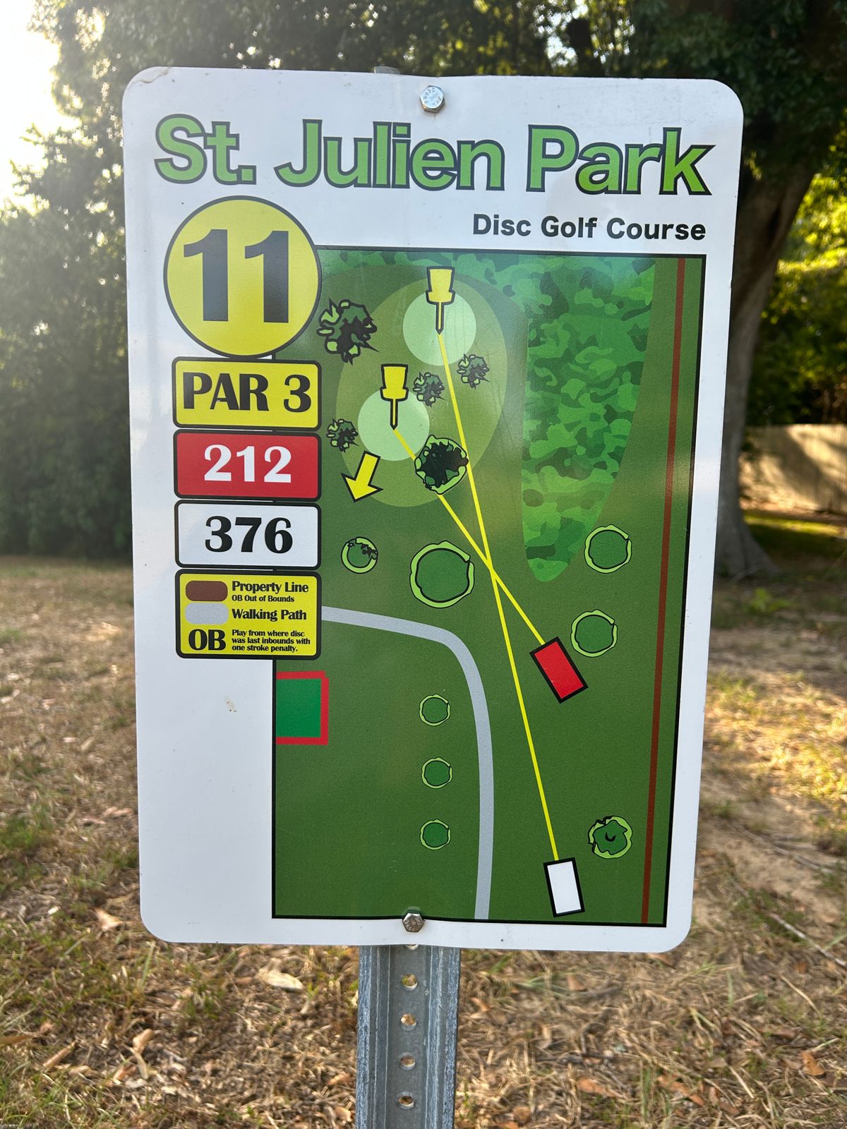 Hole 11 Tee Sign