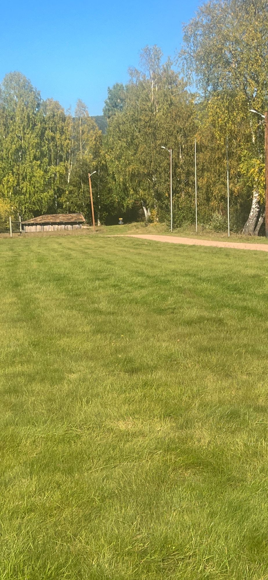 Fairway, hole 3, basket in the far