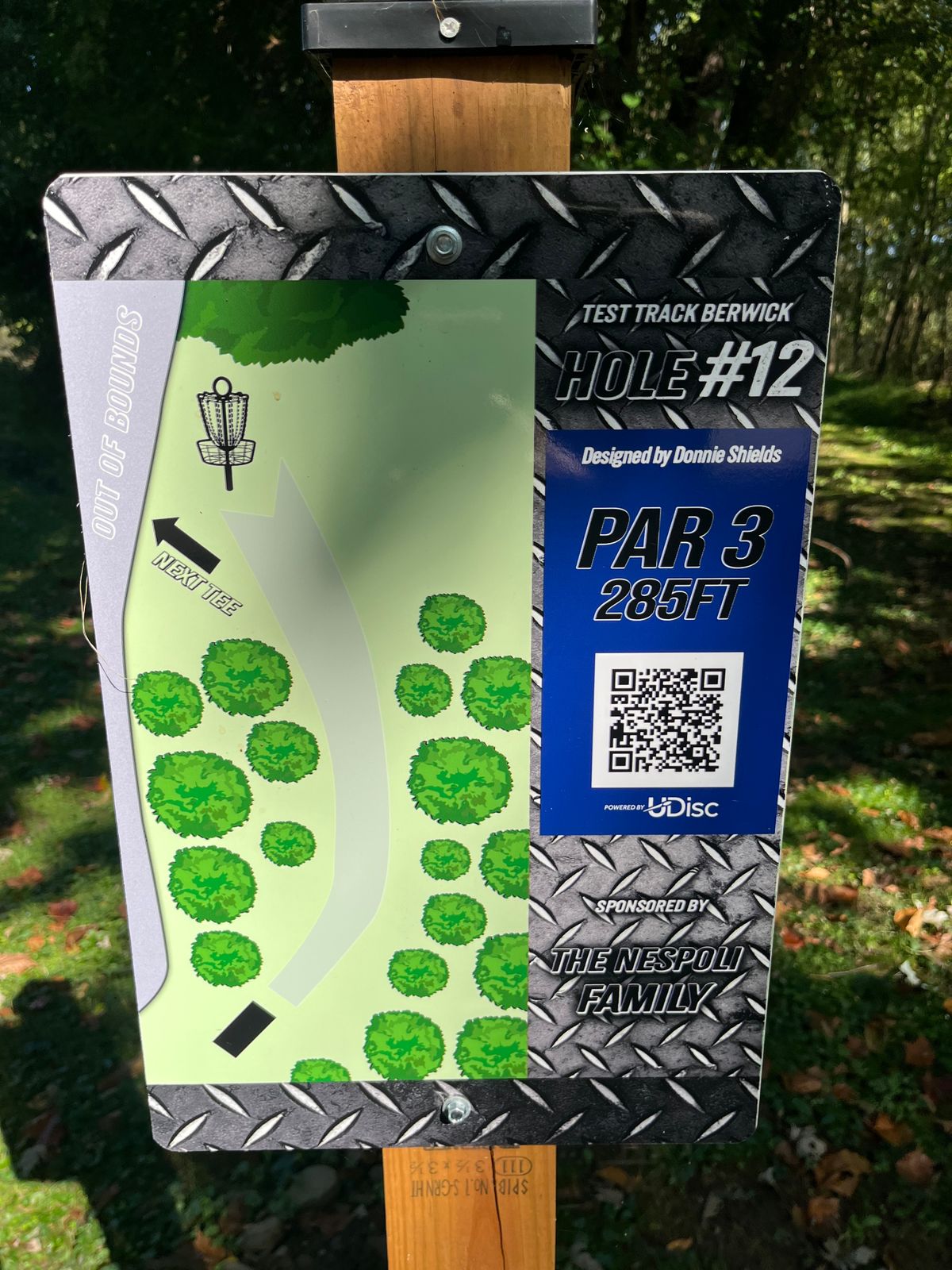 Hole 12 tee sign