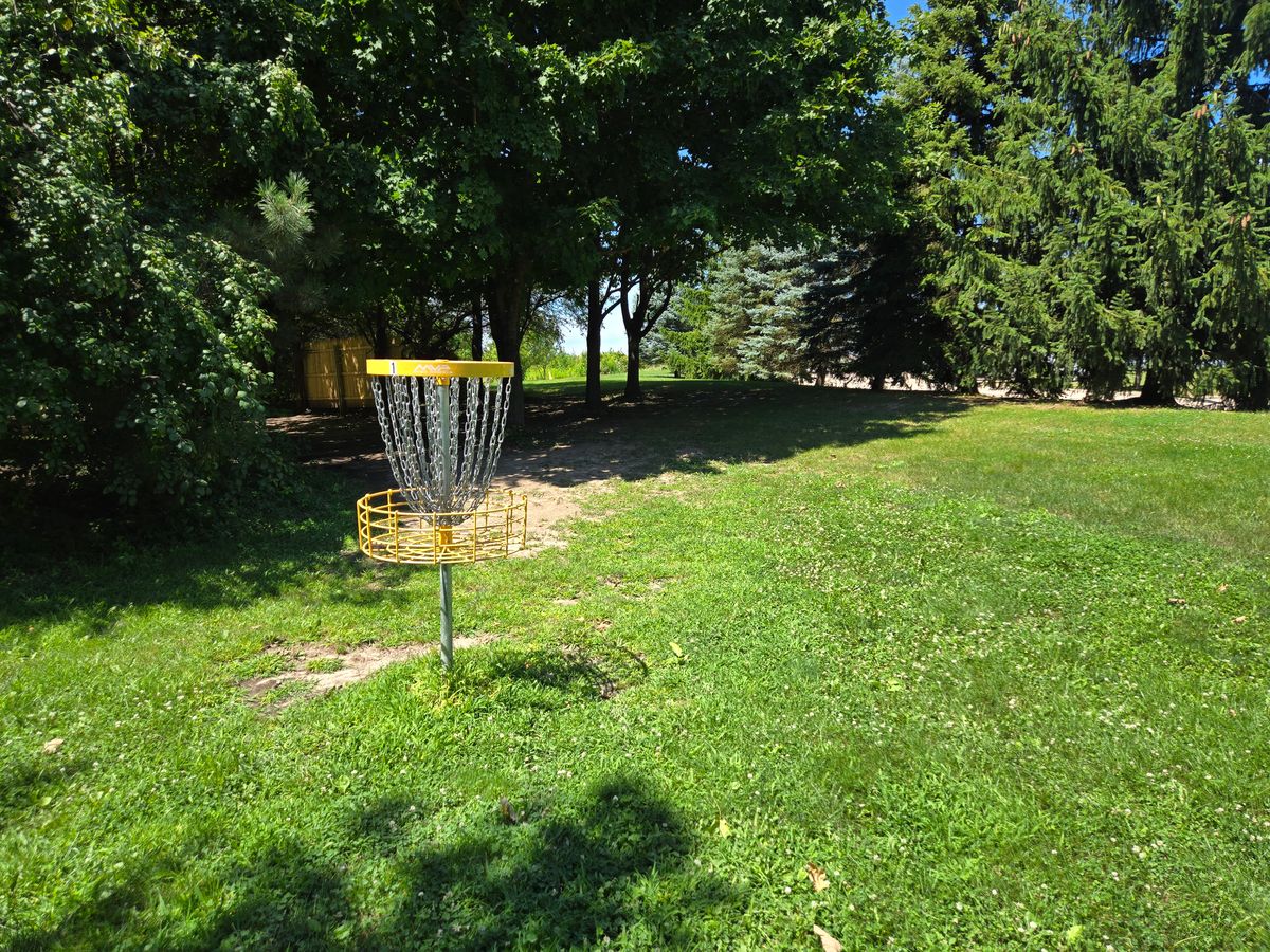 Looking back down the fairway